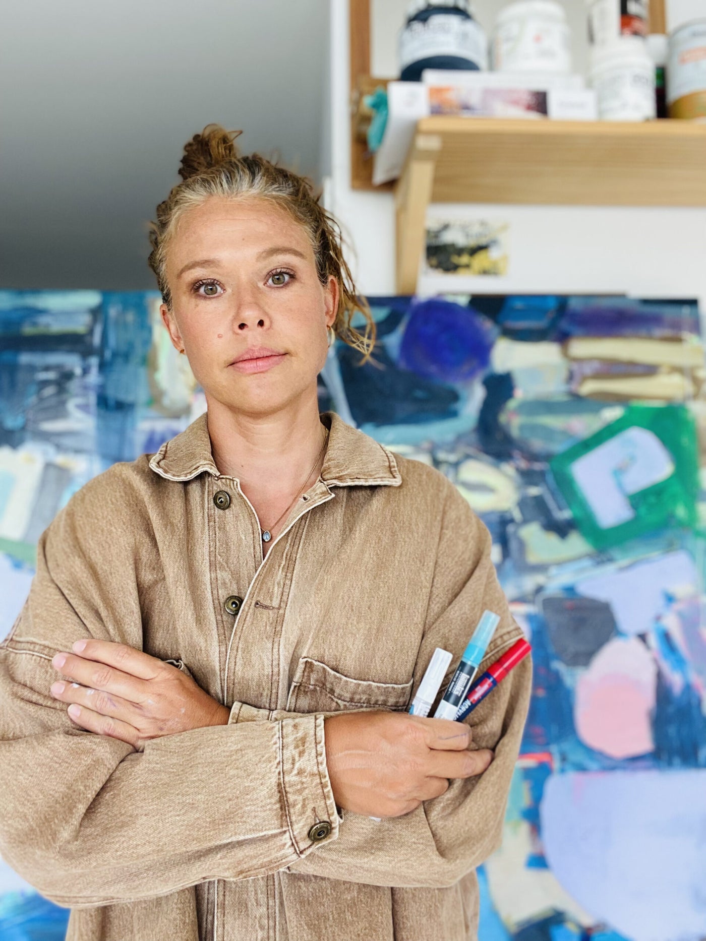 Jeannine Friedrich in the studio